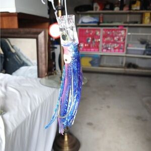 Blue Purple Glitter Trolling Lure Skirt